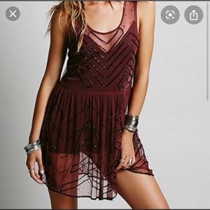 SOLD Free people sheer beaded dress